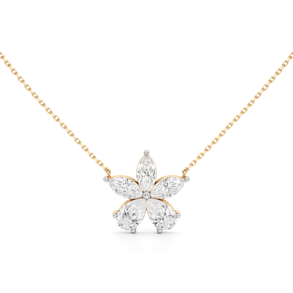 Celestia Marquise Blossom Diamond Pendant