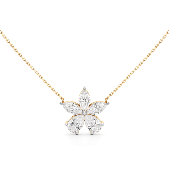Celestia Marquise Blossom Diamond Pendant