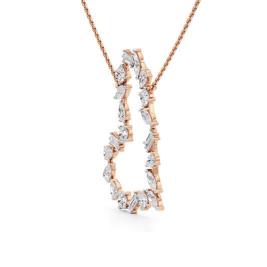 Aurora Diamond Open Heart Pendant