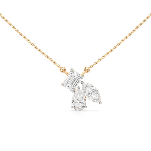 Astra Trio Diamond Pendant Necklace