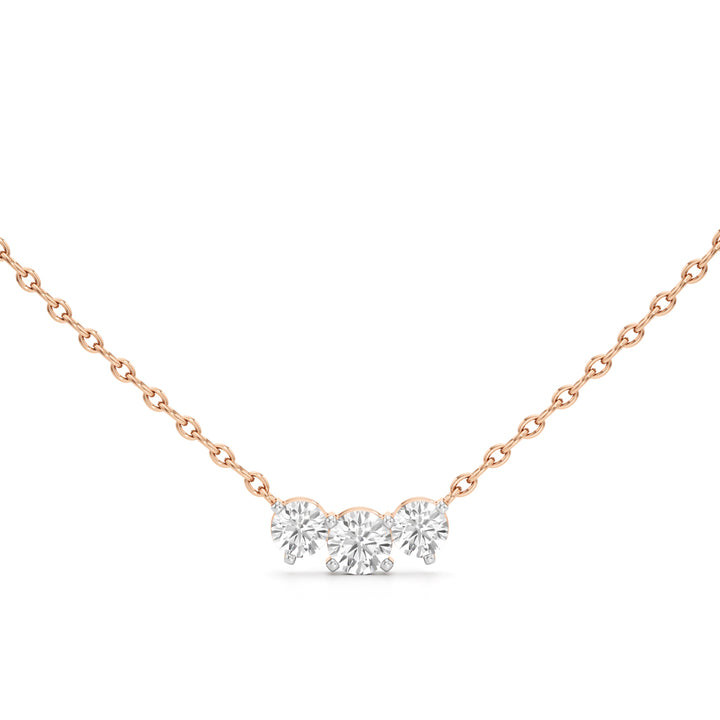 Trinity Sparkle Three-Stone Diamond Necklace