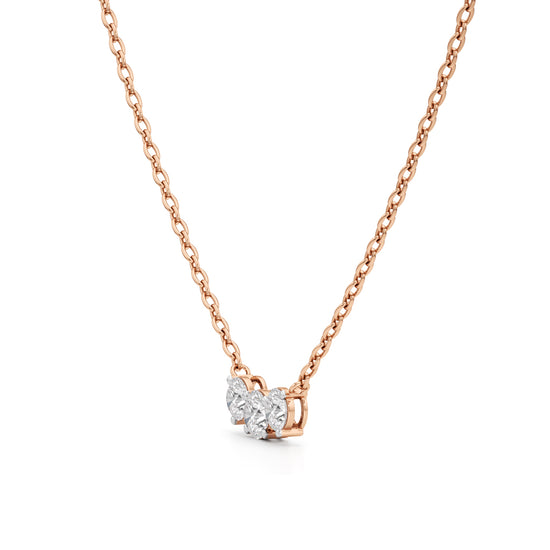 Trinity Sparkle Three-Stone Diamond Necklace