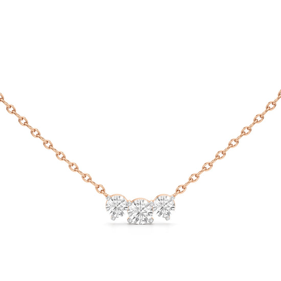 Trinity Sparkle Three-Stone Diamond Necklace