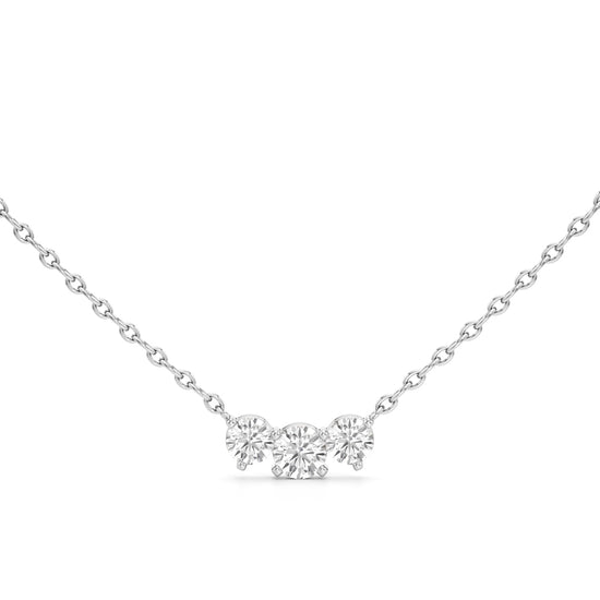 Trinity Sparkle Three-Stone Diamond Necklace