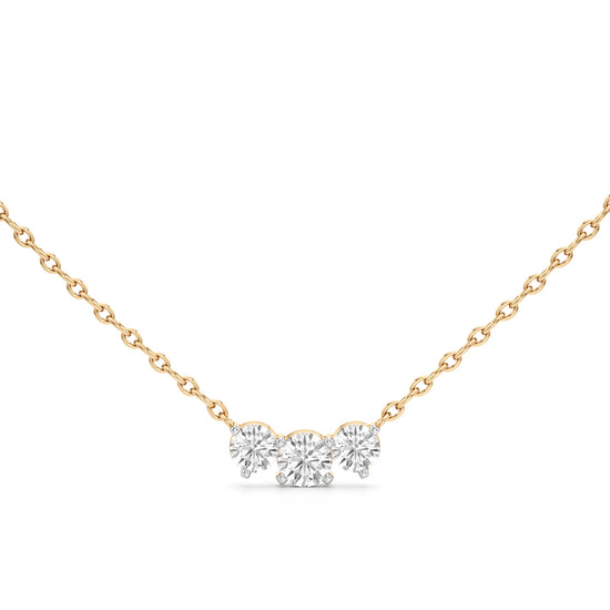 Trinity Sparkle Three-Stone Diamond Necklace
