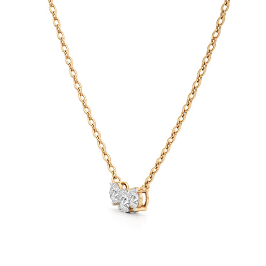 Trinity Sparkle Three-Stone Diamond Necklace