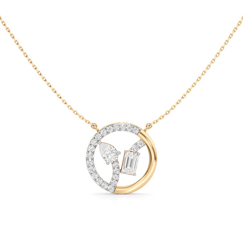 Aurielle Diamond Harmony Circle Pendant Necklace