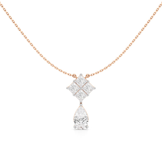 Celestia Diamond Droplet Pendant Necklace
