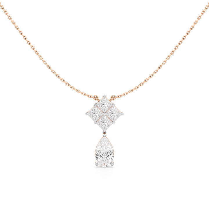Celestia Diamond Droplet Pendant Necklace
