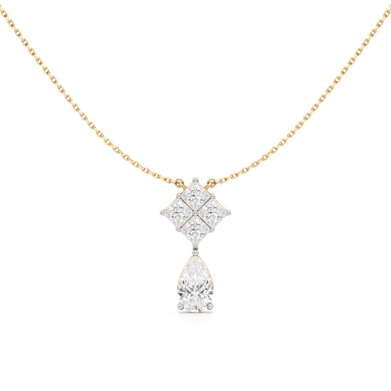 Celestia Diamond Droplet Pendant Necklace