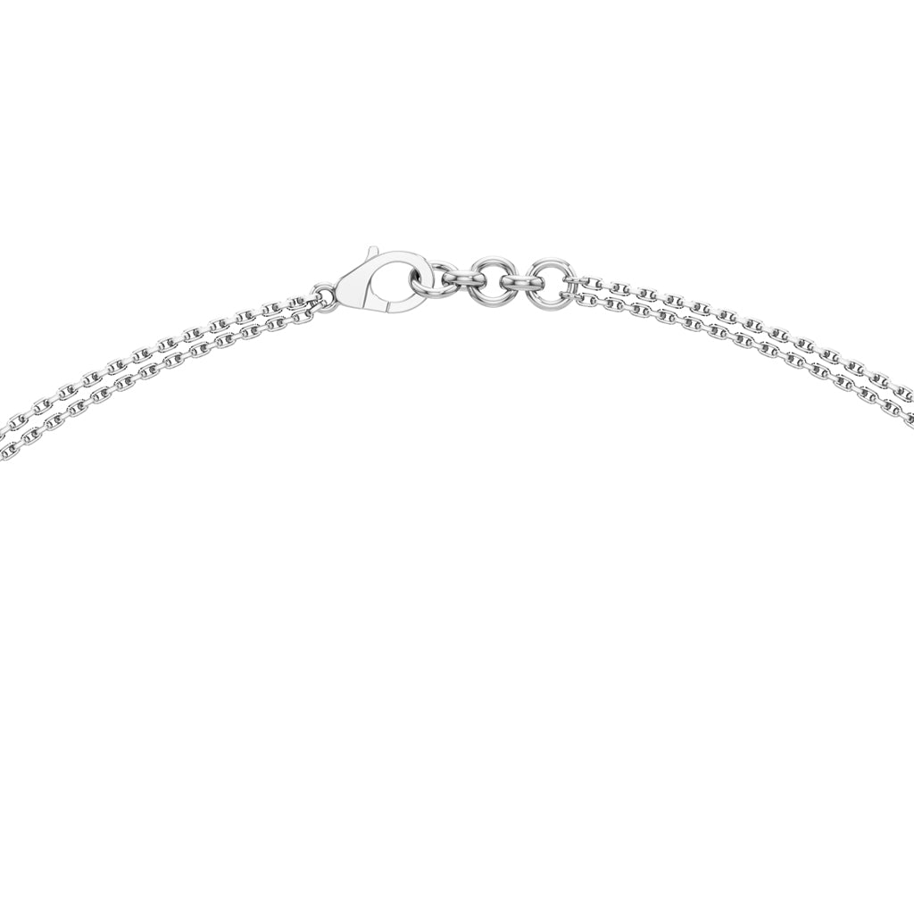 Luminara Heart & Baguette Drop Pendant Necklace