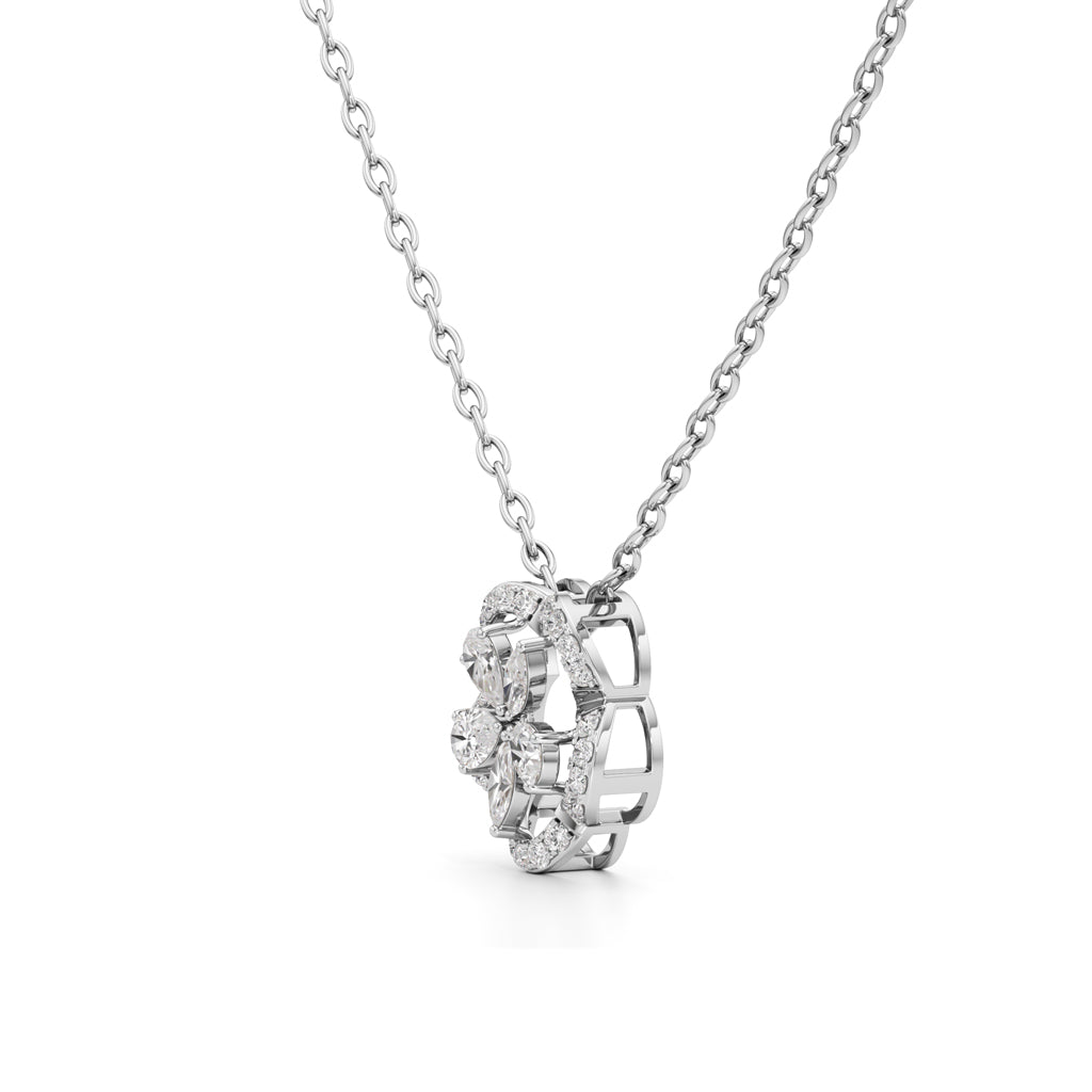 Fleur Radiance Diamond Pendant Necklace