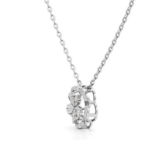 Fleur Radiance Diamond Pendant Necklace