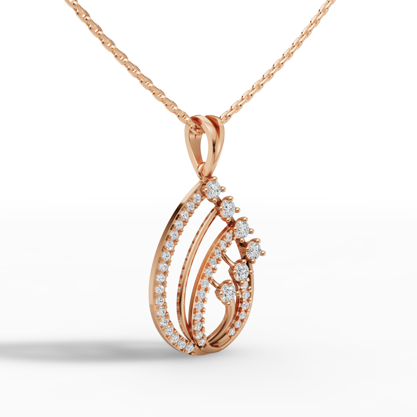 Diamond Swirl Pendant