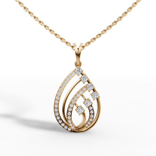 Diamond Swirl Pendant