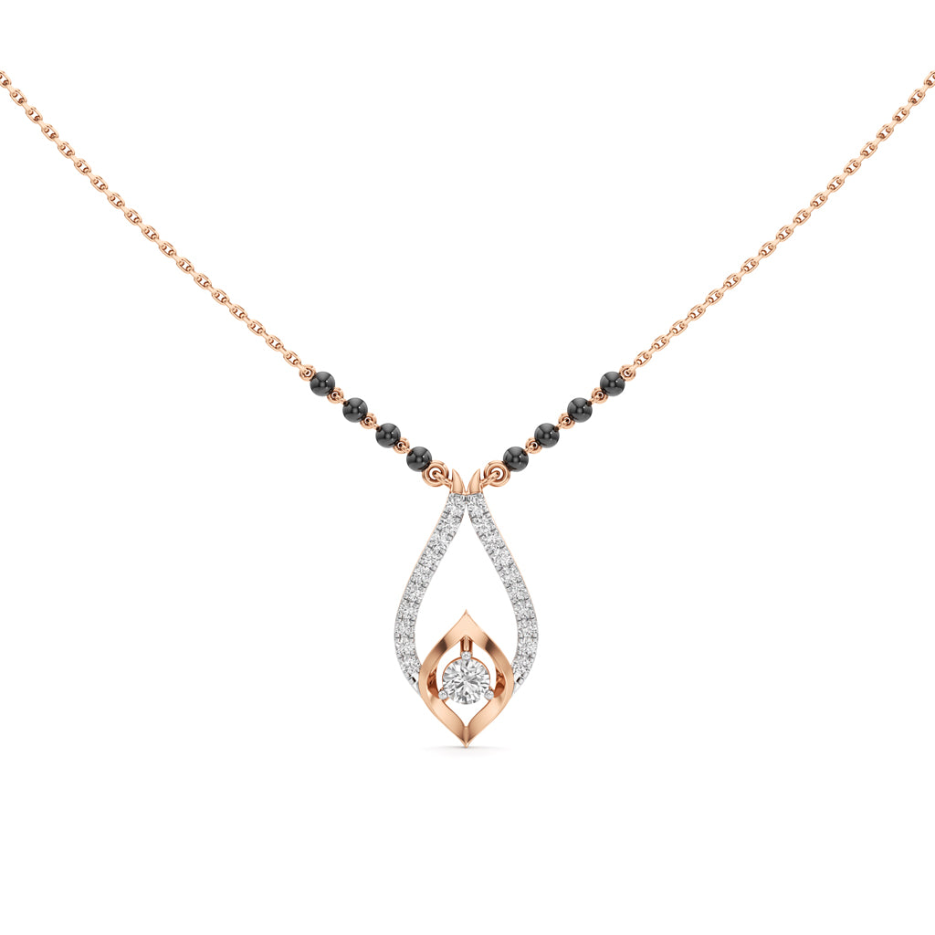 Nayra Flame Solitaire Diamond Mangalsutra