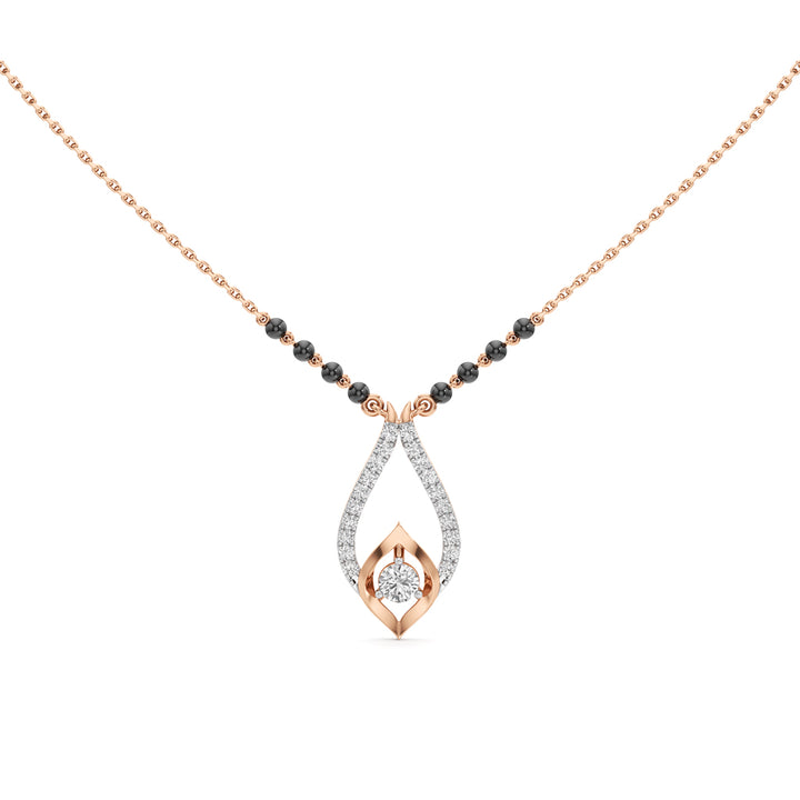 Nayra Flame Solitaire Diamond Mangalsutra