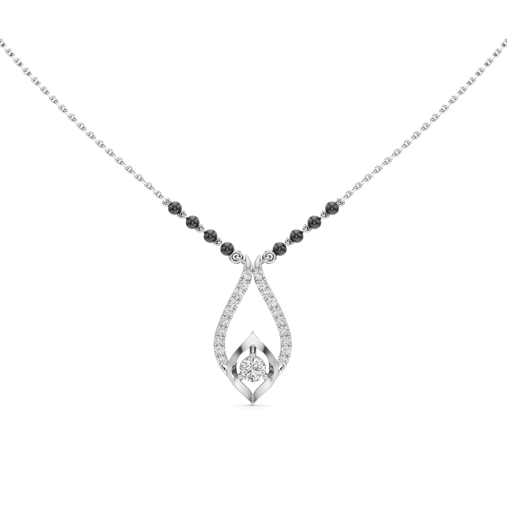 Nayra Flame Solitaire Diamond Mangalsutra