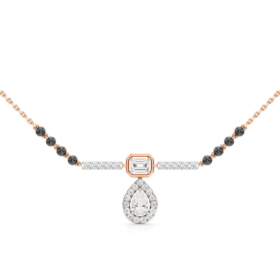 Aaliya Emerald-Cut & Pear Diamond Mangalsutra