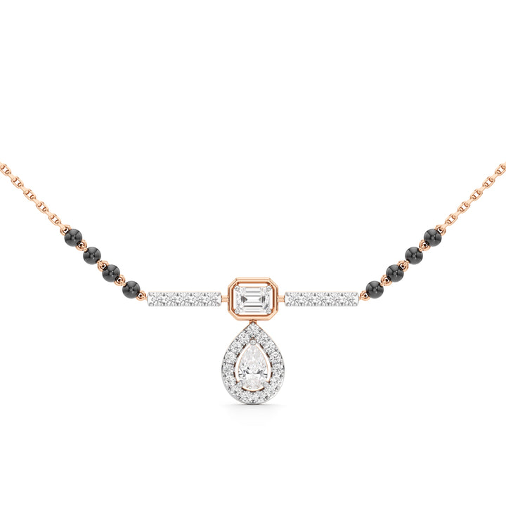 Aaliya Emerald-Cut & Pear Diamond Mangalsutra