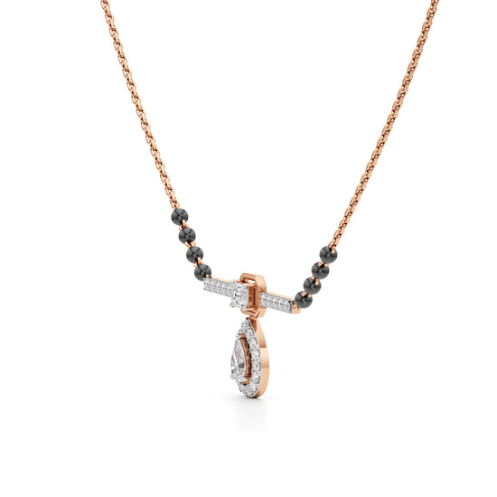 Aaliya Emerald-Cut & Pear Diamond Mangalsutra