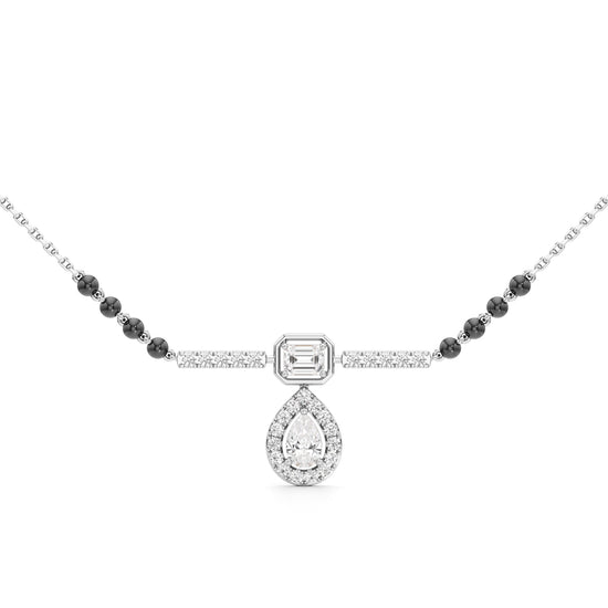 Aaliya Emerald-Cut & Pear Diamond Mangalsutra