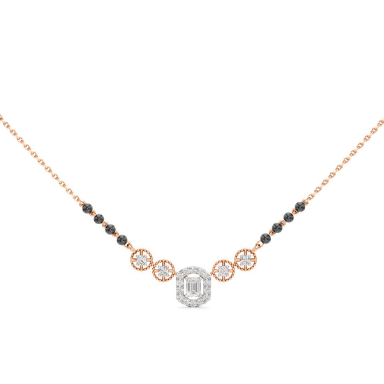 Samaira Sparkle Circle & Emerald-Cut Diamond Mangalsutra