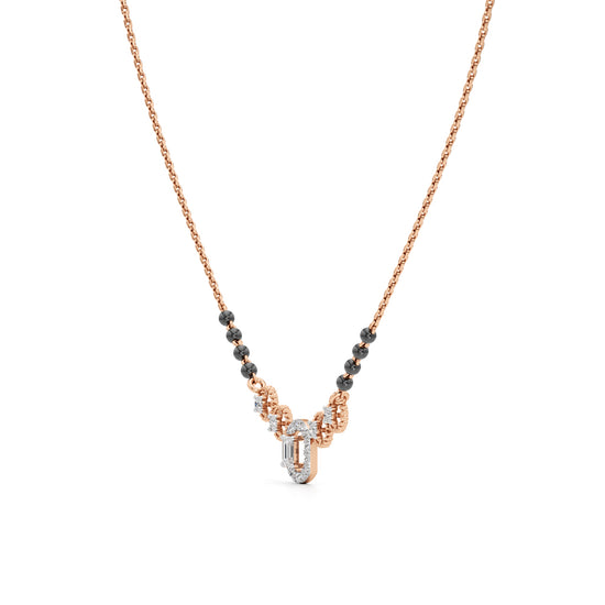 Samaira Sparkle Circle & Emerald-Cut Diamond Mangalsutra