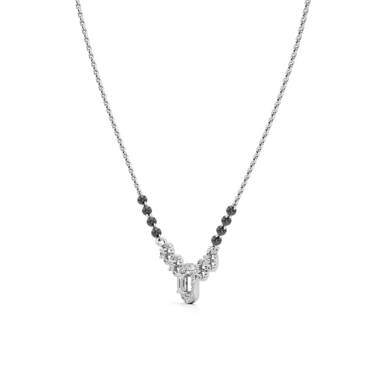 Samaira Sparkle Circle & Emerald-Cut Diamond Mangalsutra