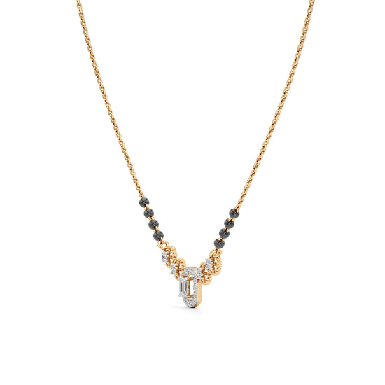 Samaira Sparkle Circle & Emerald-Cut Diamond Mangalsutra