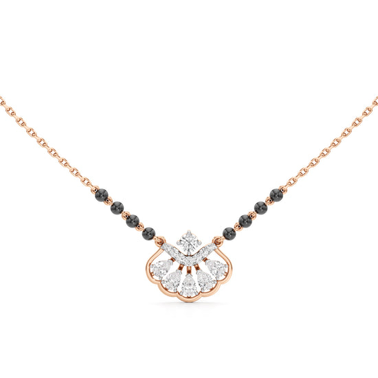 Anaya Radiant Fan-Crest Diamond Mangalsutra