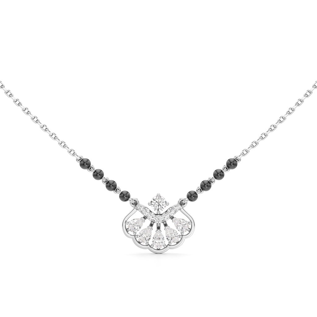 Anaya Radiant Fan-Crest Diamond Mangalsutra