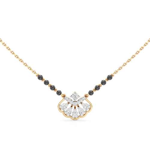 Anaya Radiant Fan-Crest Diamond Mangalsutra