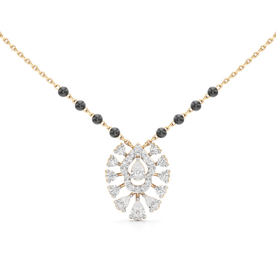 Elara Halo Diamond Mangalsutra