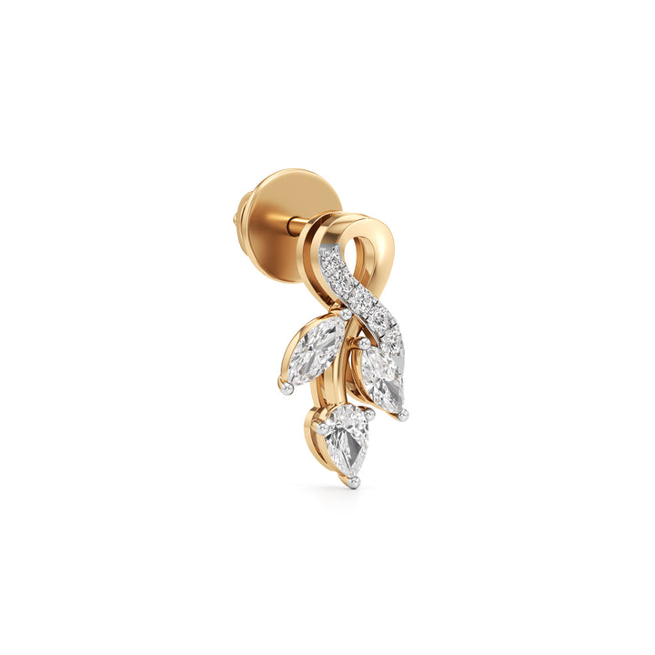 Marquise Leaf Vine Drop Earrings in 925 silver 18k Gold Plated