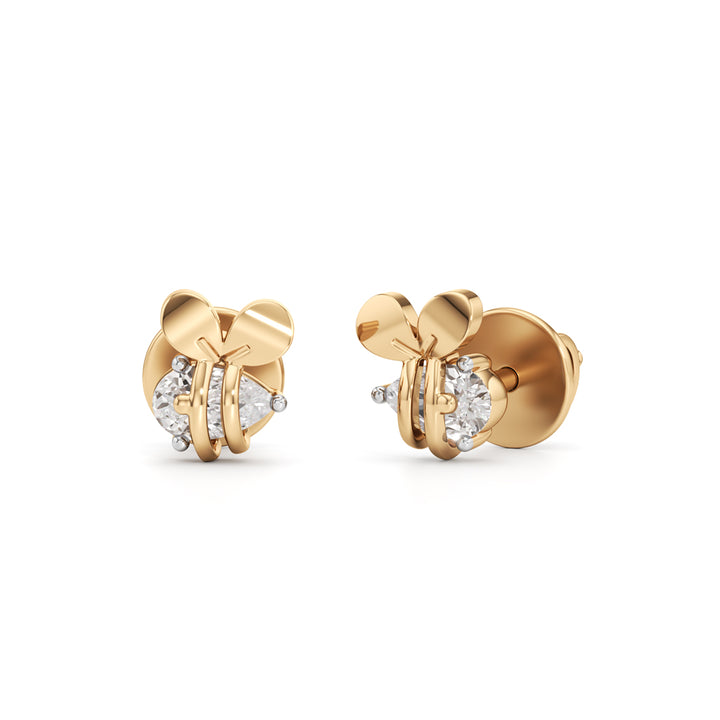 Sky Blue Pear & Vine Drop Earrings in 925 silver 18k Gold Plated