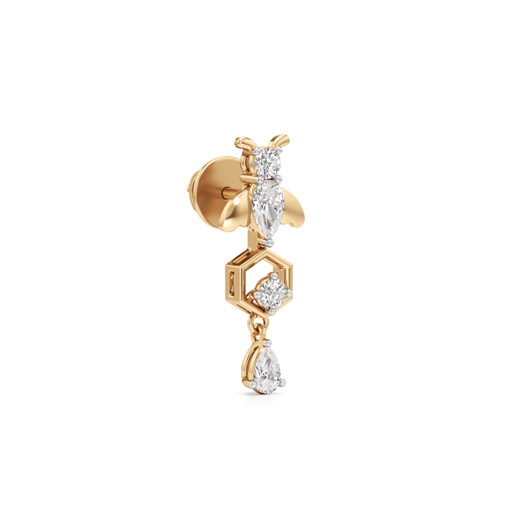 Asymmetrical Sunburst Bloom Ring in 925 silver 18k Gold Plated