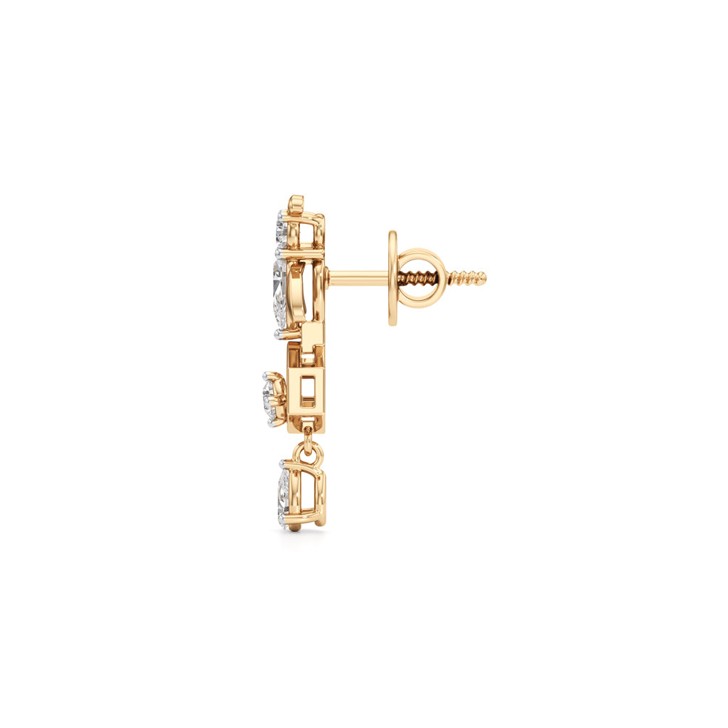 Asymmetrical Sunburst Bloom Ring in 925 silver 18k Gold Plated