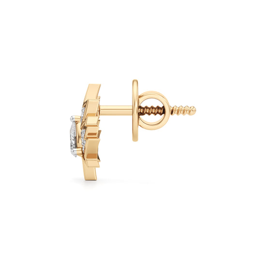 Autumn Radiance Maple Leaf Studs in 925 silver 18k Gold Plated