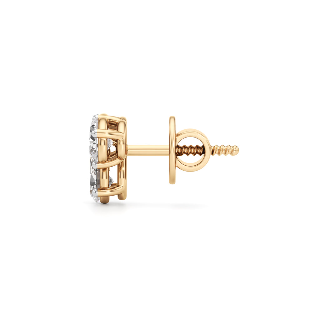 Marquise Butterfly Wing Stud Earrings in 925 silver 18k Gold Plated