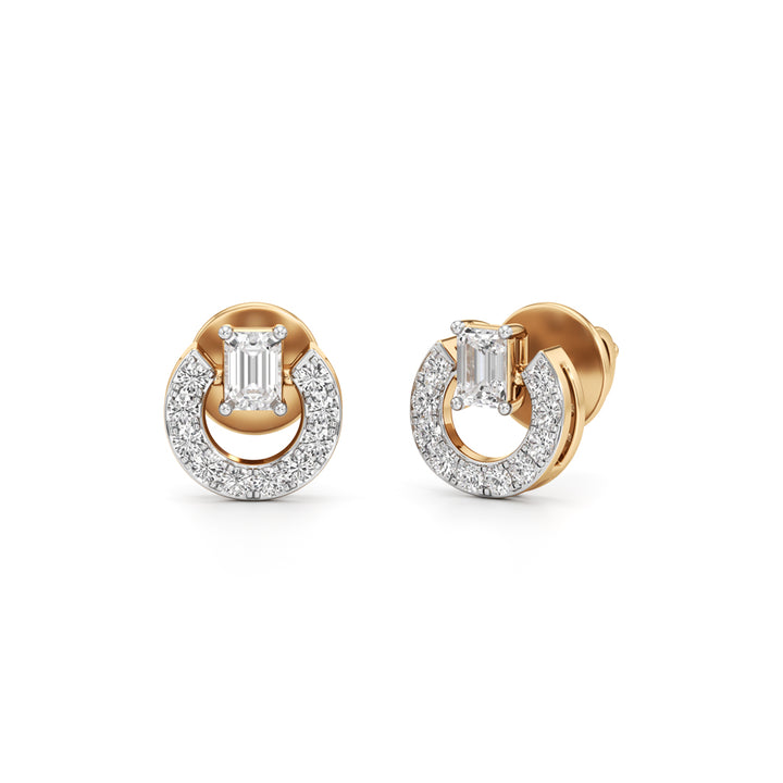 Botanical Fan Cluster Earrings in 925 silver 18k Gold Plated