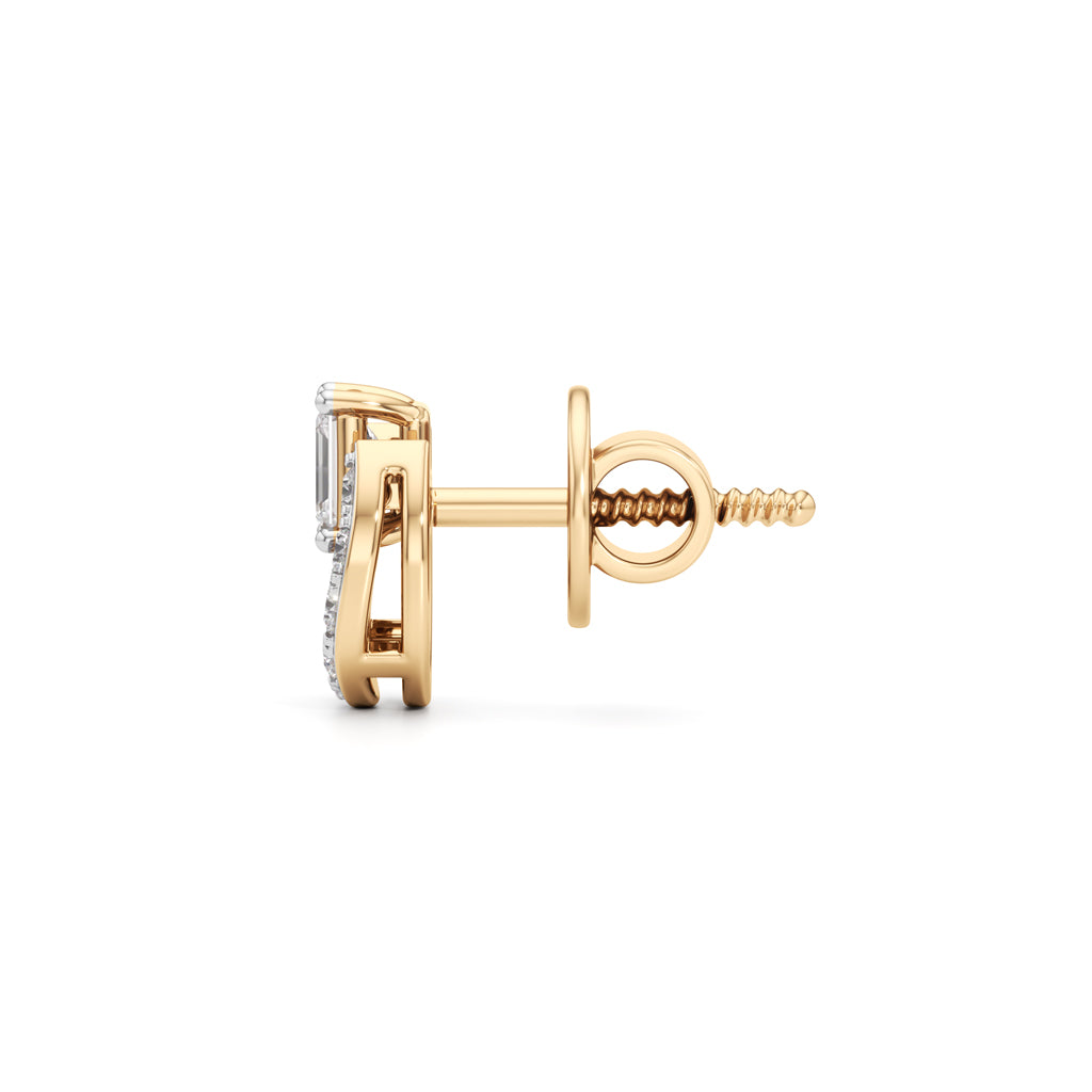 Botanical Fan Cluster Earrings in 925 silver 18k Gold Plated