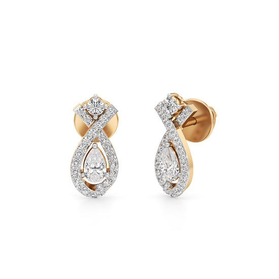 Hexagon Geometric Drops in 925 silver 18k Gold Plated