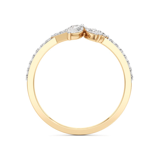 Marquise Butterfly Sparkle Ring in 925 silver 18k Gold Plated