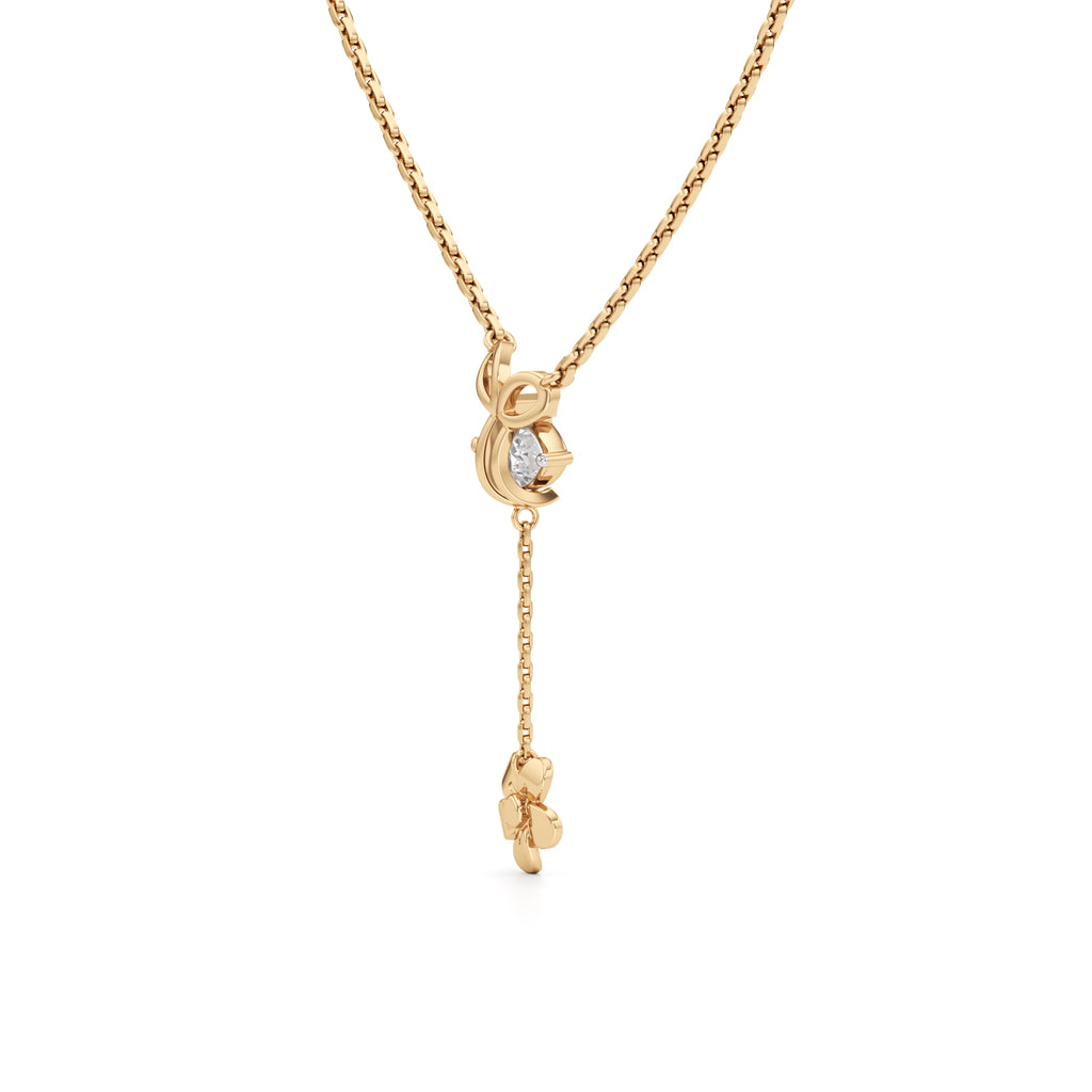 Meadow Muse Drop Necklace  925 Sterling Silver 18k Gold Vermeil Lab Grown Diamond