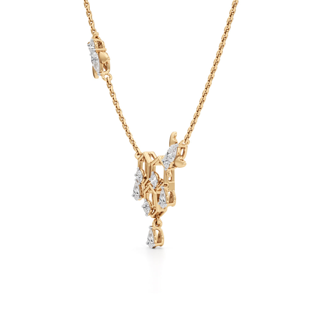 925 Silver 18k Gold Plated Honeycomb & Dual Bee Station Pendant