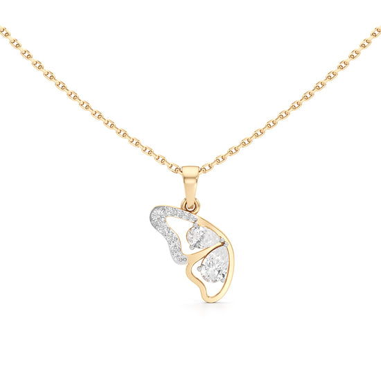 925 Silver 18K Gold Plated Footprint Designer Pendant