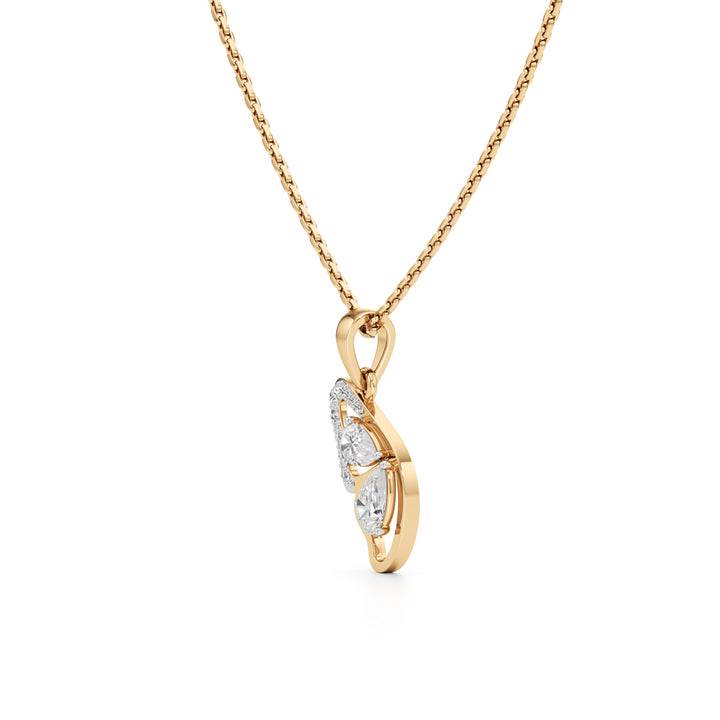 925 Silver 18K Gold Plated Footprint Designer Pendant