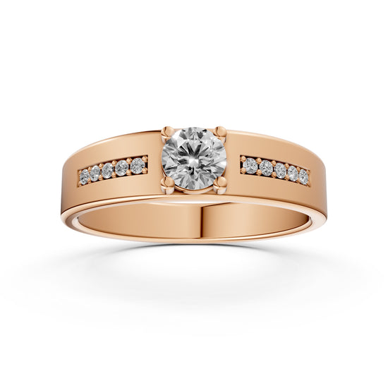 Diamond Channel Set Engagement Ring