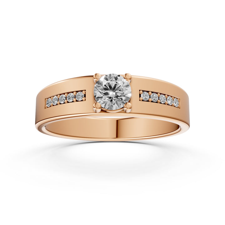 Diamond Channel Set Engagement Ring